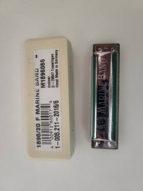 1896bl-f Hohner Marine Band Harmonica Key Of F Made In Germany Case