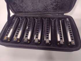 P15009981 Hohner 190786075771 Bluesband 7 Pc Harmonica Set