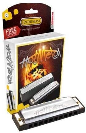572bx Hohner 190786077263 Hot Metal Harmonica - Key Of G