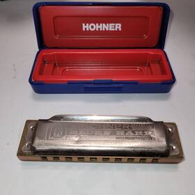 Hohner 190786079052 Blues Harp Diatonic Harmonica 10 Holes 20 Reeds Wooden Comb Key Of D