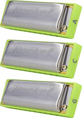 Hohner 190786999671 Rocket Amp Harmonica 3-pack - C/g/a Major