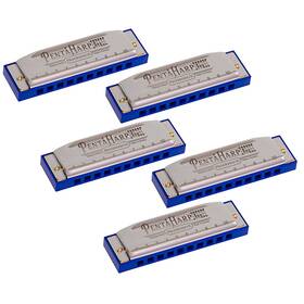 Hohner 197881513894 Pentaharp Harmonica 5-pack Cm Am Em Dm Gm