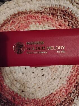 542-bb Hohner Horner Golden Melody Harmonica Hand Made In Germany With Case. Its Custom Tuned