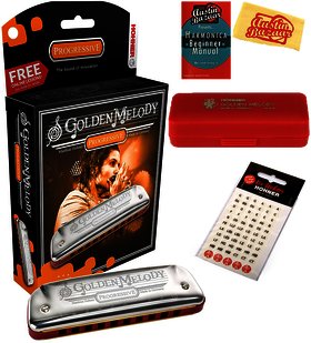 Hohner 542 Golden Melody Harmonica Key Of C With Carrying Case