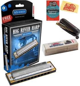Hohner 590bx-c-combo-dlx Big River Harmonica - Key Of C With Instructional Manual