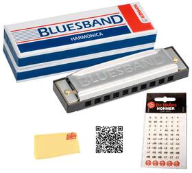Hohner 840262244961 Blues Band Harmonica - Key Of C With Stickers