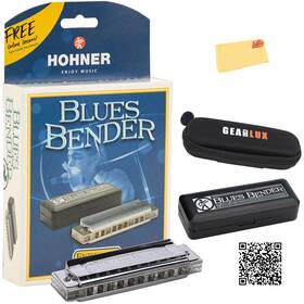 Hohner 840262244978 Blues Bender Harmonica - Key Of C With Zip Pouch