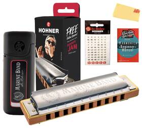 1896 Hohner 840262249706 Marine Band Harmonica - Key Of E Flat With Stickers