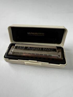 A440d Hohner Vintage Marine Band No. 1896 Harmonica Made In Germany By M. With Box