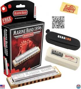 B09237z4m8 Hohner Harmonica Key Of C Bundle With Case Pouch Manual And Polishing Cloth