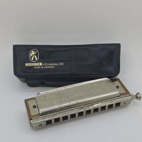 Hohner Chromonica260 Chromonica 260 Chromatic Harmonica Chrome High Polish Metal Wood With Case
