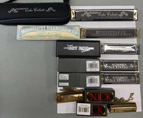 Hohner Lotof7harpslot 16 Lot Of 7 Misc. Harmonicas Mostly All Sizes And Types - Used #16