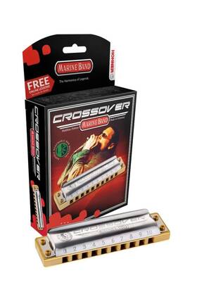 M2009bf Hohner Marine Band Crossover Harmonica In Chrome - Key Of Bb