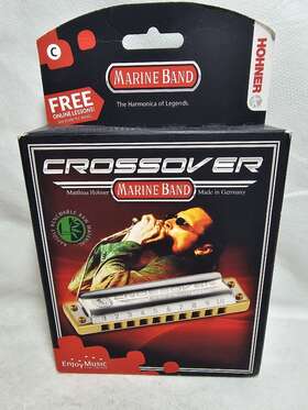M2009016x Hohner M2009bxc Crossover Marine Band Key Of C Harmonica M009bx-c - New Sealed