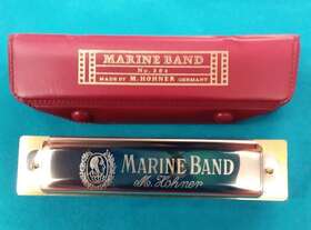 M36408 Hohner 364/24 Marine Band 12 Hole Harmonica Key Of G New With Case