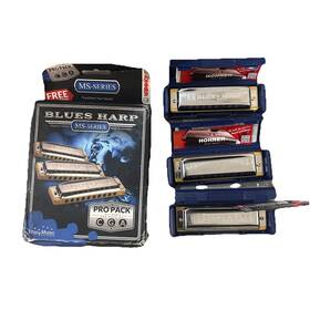 M53300xp Hohner 532bx Blues Harp Pro Triple 3 Pack Harmonica Keys A C G