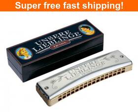 M6195-g Hohner Unsere Lieblinge 32-hole Octave Harmonica Key Of G-new