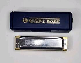 Ms533106 Hohner Blues Harpms Key Of C Harmonica Germany With Case Used