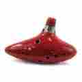 Hxr-50-11570 The Legend Of Zelda New Red Ocarina Ceramic Replica Cosplay Prop 7.5 12 Hole 768855321847