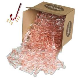 Inprimetime 603895237515 Individually Wrapped Mini Candy Canes Premium Quality Red 1 000