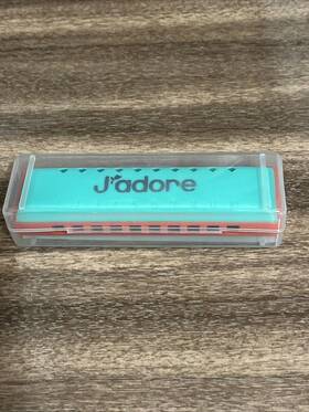 Jadore 840183203658 New Jftadore Campfire Harmonica Green Mint In Plastic Case
