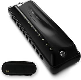 Jdr 313056398350 Harmonica Key Of C Ninja Blues Mini Harp 10 Holes 20 Tones Musical With Case