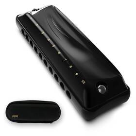 Jdr 774297871567 Harmonica Key Of C Ninja Blues Mini Harp 10 Holes 20 Tones Musical With Case