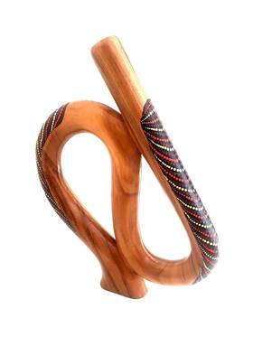 Jv-611 Jive Didgeridoo Instrument S- Shaped Travel Solid Mahogany Wood Hand Pa