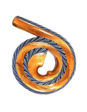 Jwbjv661-a Jive Didgeridoo Instrument Spiral Travel Solid Mahogany Wood Hand Paint