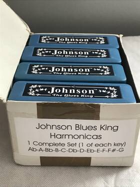 Johnson 840246007513 The Blues King 12 Pc Diatonic Harmonicas Complete Set Nip
