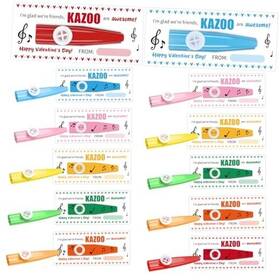 Joyfolk Dag-joyfolk-0396 24 Set Valentines Day Gifts Plastic Kazoos With Happy Cards