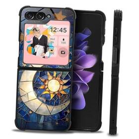 Cgf27x-4 Kapadiy Compatible With Samsung Case Four Galaxy Z Flip 5 5g Moon Stars Glass Night