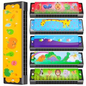 Kfpplxq 18-94harmonica3 6 Styles Harmonica For Kids Lightweight Harmonicas 5.1 Inch 6pcs Multicolor