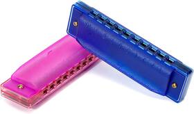 4334439453 Koogel 2 Pcs Translucent Kids Harmonica 10 Hole For Toddler Musical In