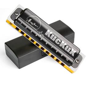 Kkx-bh10 Kuckux Diatonic Harmonica Of C Key Blues Mouth Organ 10 Holes 20 Tones Reed Phos