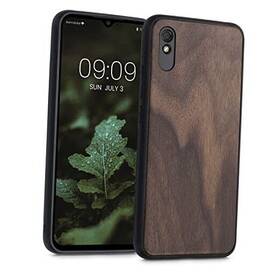 56463.18 Kw-commerce Real Wood Case Compatible With Xiaomi Redmi 9a / 9at - Hard Dark Brown