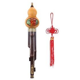 Lfootms Professional Bamboo Hulusi 3 Octaves Gourd Flute Woodwind With Box C Key