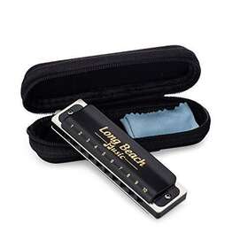 Long Beach Music 804879611639 Blues Harmonica Key Of C- Diatonic 10 Holes 20 Tones- Phosphor Bronze Reed Wi