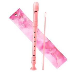 Lot-yes Xdz01 Soprano Recorder Instrument For Kids Beginners Student German Bright Pink