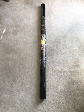 Ddg1-bk Meinl Didgeridoo -traditional Instrument- Black 48 Inch Bamboo -nice Hand Painted