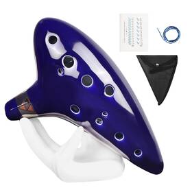 201012 Mr.power 12 Holes Ocarina Alto C Flute Occarina Taps Blue Ceramic/clay Stl Or