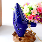 Obr7238229 Insma Hole Blue Ceramic Ocarina Alto Flute Instrument 8139382344029