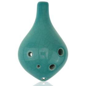 43528-23004 Ocarinawind 6 Hole Ocarina Ceramic Wine Bottle Style Ice Crack Glazed Craft China