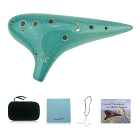 Ocarinawind 963000128751 12 Hole Ocarina Exquisite Craft Of Blue Ice-crack Alto Ctenor C Gif