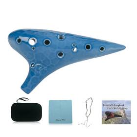 Ocarinawind B00jxel148 Ocean Wave Professional 12 Hole Ceramic Ocarinatenor C Ocarinaice