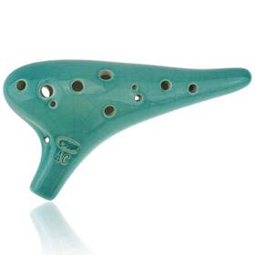 Km12001 Ocarinawind Inch The Voice Of Earth 12 Hole Alto C Ocarina Blue Ice Crack Burning Techno