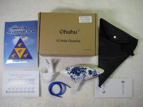Y32-80400-01 Ohuhu New 12 Hole Rare White Ocarina Musical Instrument Gift Set Legend Of Zelda