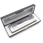 Osi4589777428455ch Swan Copper Tremolo Harmonica Mouth Key Holes Box Cloth