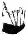 Rwbb-0103 Vhc Great Scottish Highland Bagpipe Made Of Rose Wood In Black With Free P Chanter
