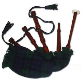 Bw88000 S.uk Black Watch Scottish Tartan Mini Childrens Playable Toy Bagpipes New